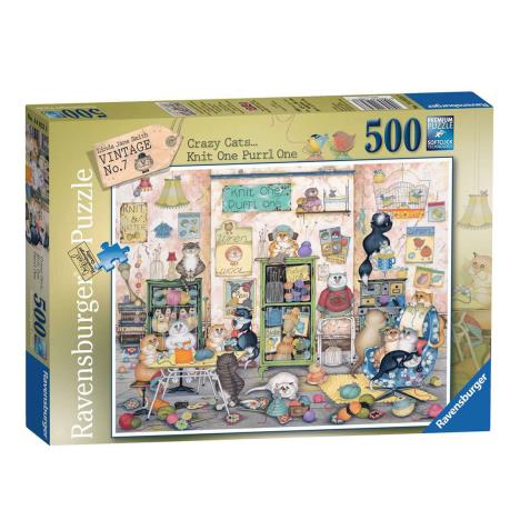 Crazy Cats Vintage Knit One Purrl One 500pc Jigsaw Puzzle £10.99